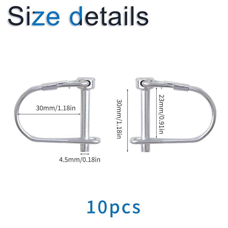 Amazon.com: INCREWAY 10Pcs Wire Lock Pin, Carbon Steel Shaft